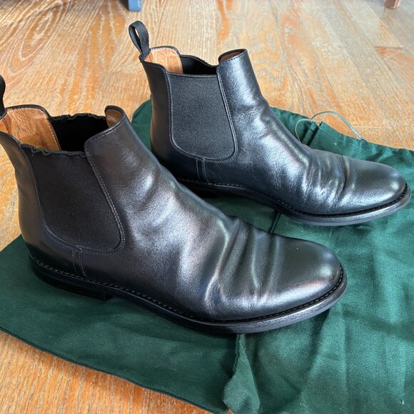 Church's Monmouth Calf Leather Chelsea Ankle Boots Black in Size 6 36 - Picture 5 of 8